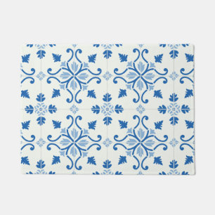 Vintage Portuguese Azulejo Tile Pattern Doormat