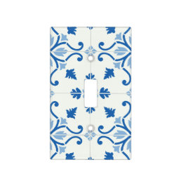 Vintage Portuguese Azulejo Tile Pattern Light Switch Cover