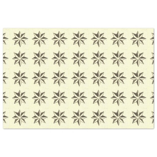 Vintage Portuguese Azulejos Star Gray Decoupage Tissue Paper