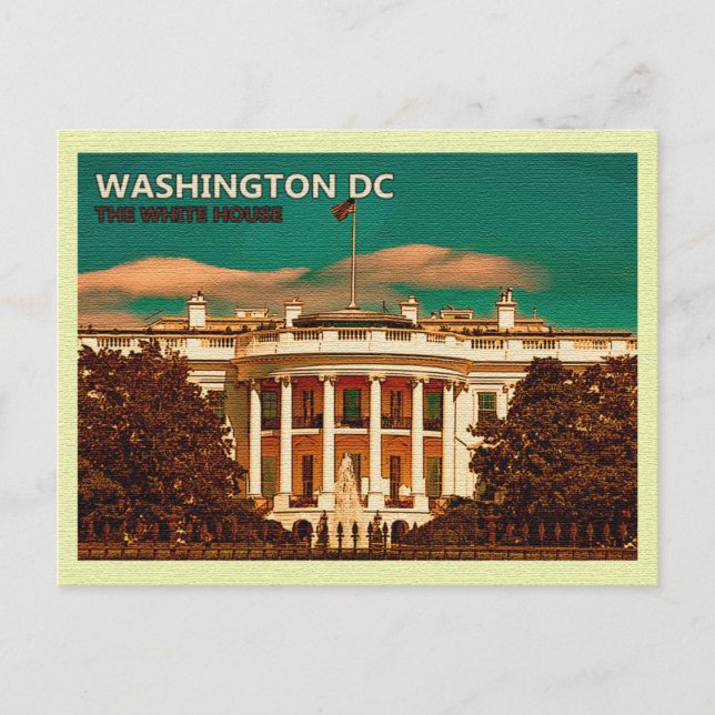 Vintage Post Card White House Washington DC (Front)