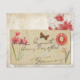 Vintage Post Floral Scrapbook Paper