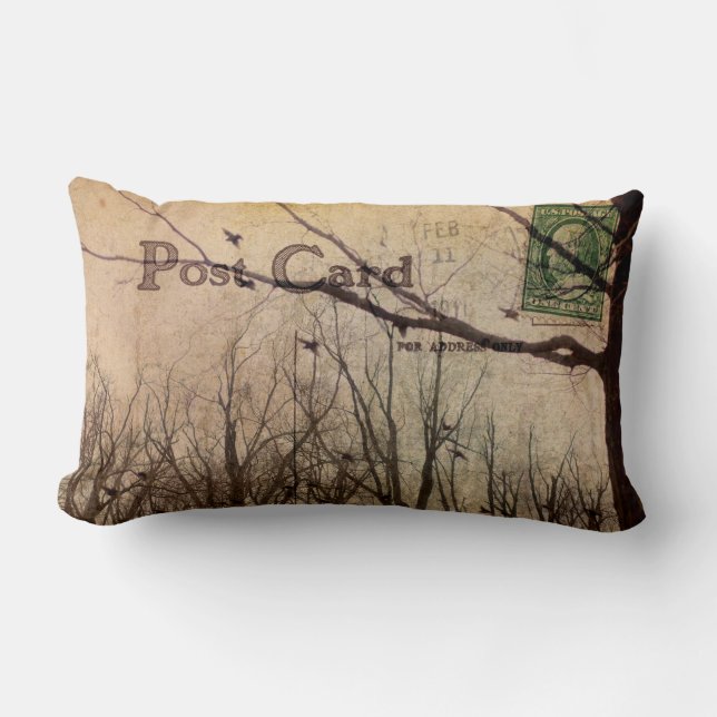 Vintage Post Lumbar Pillow (Front)