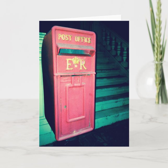 Vintage Post Office Box Notecard (Front)