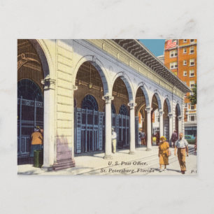 Vintage, Post Office, St. Petersburg, Florida Postcard