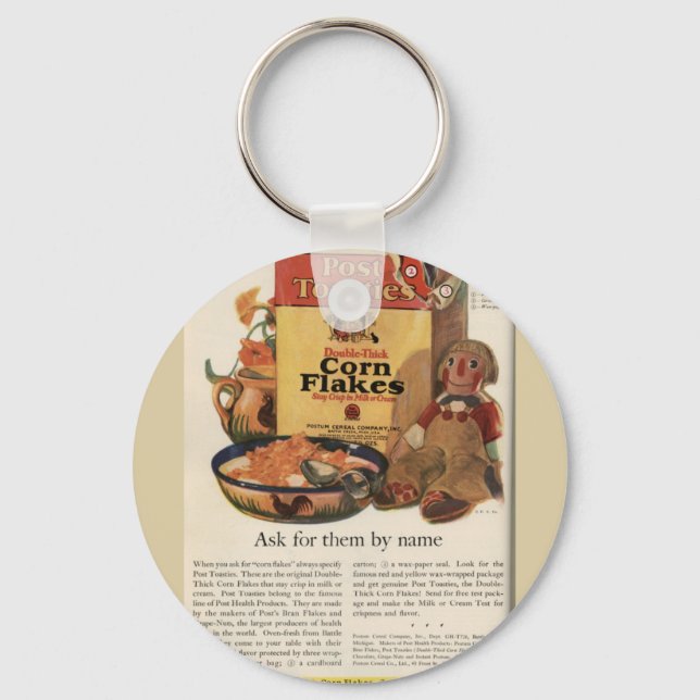 Vintage Post Toasties Ad Keychain (Front)