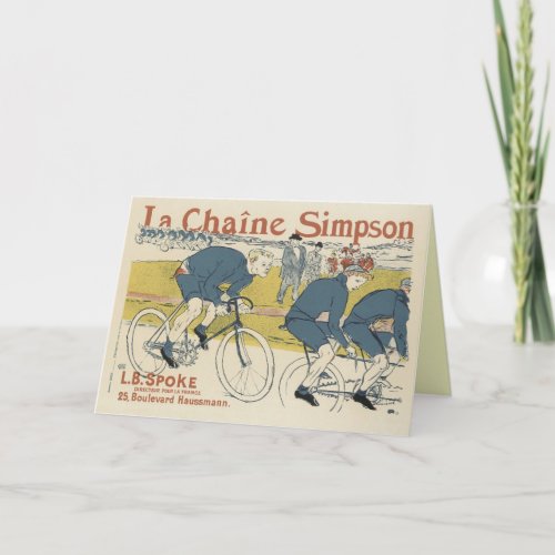 Vintage Postage Greeting Card  _ Bicycles