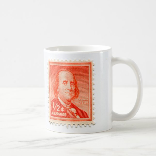 Vintage Postage Stamp Coffee Cup (Right)
