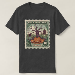 Vintage Postage Stamp Halloween T-Shirt