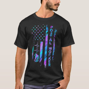 Vintage Postal Worker American Flag US Postal Serv T-Shirt