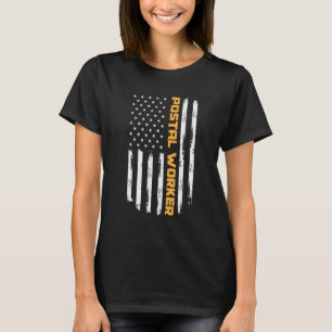Vintage Postal Worker American Flag US USA Postal T-Shirt