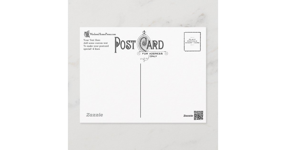 postcard back design