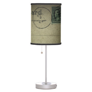 Vintage Postcard Back - Lampshade Table Lamp