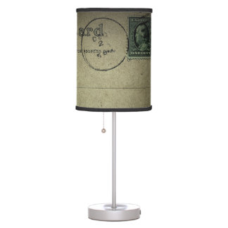 Vintage Postcard Back - Lampshade Table Lamp