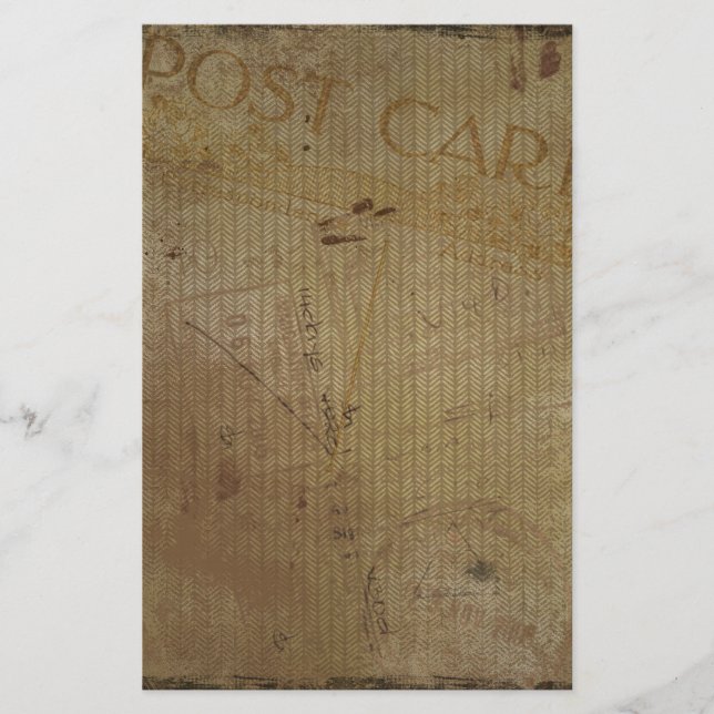 Vintage Postcard Background Journal Scrapbooking Stationery (Front)