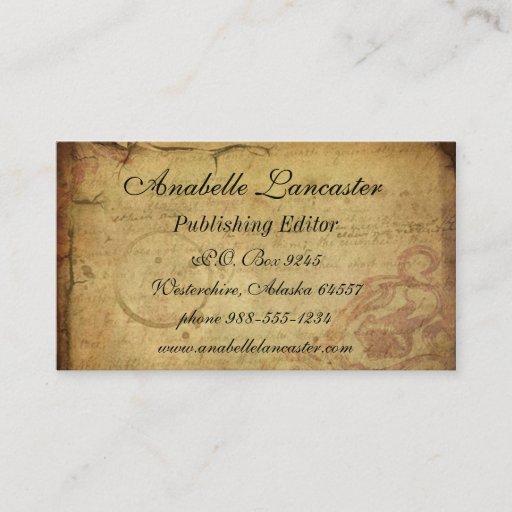 Customizable Vintage Postcard Business Card