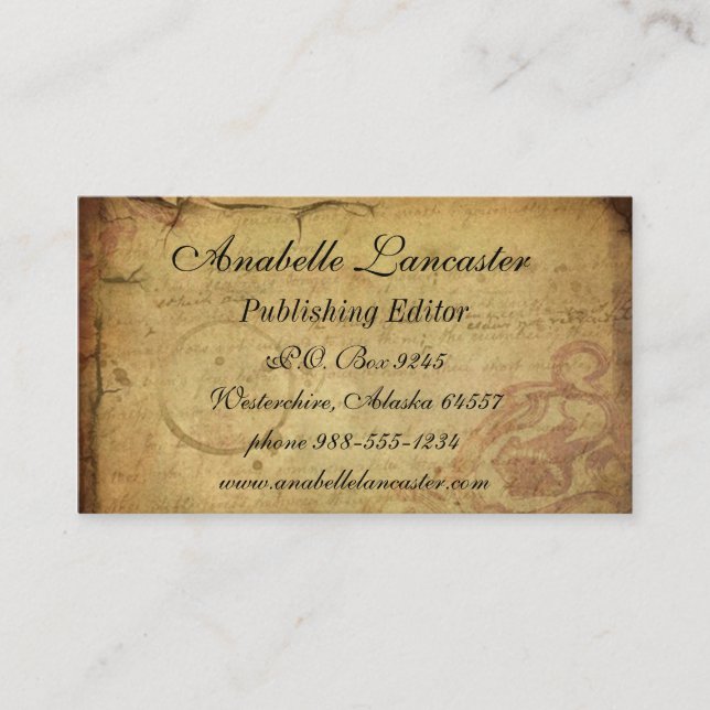 Vintage Postcard Business Card (Front)