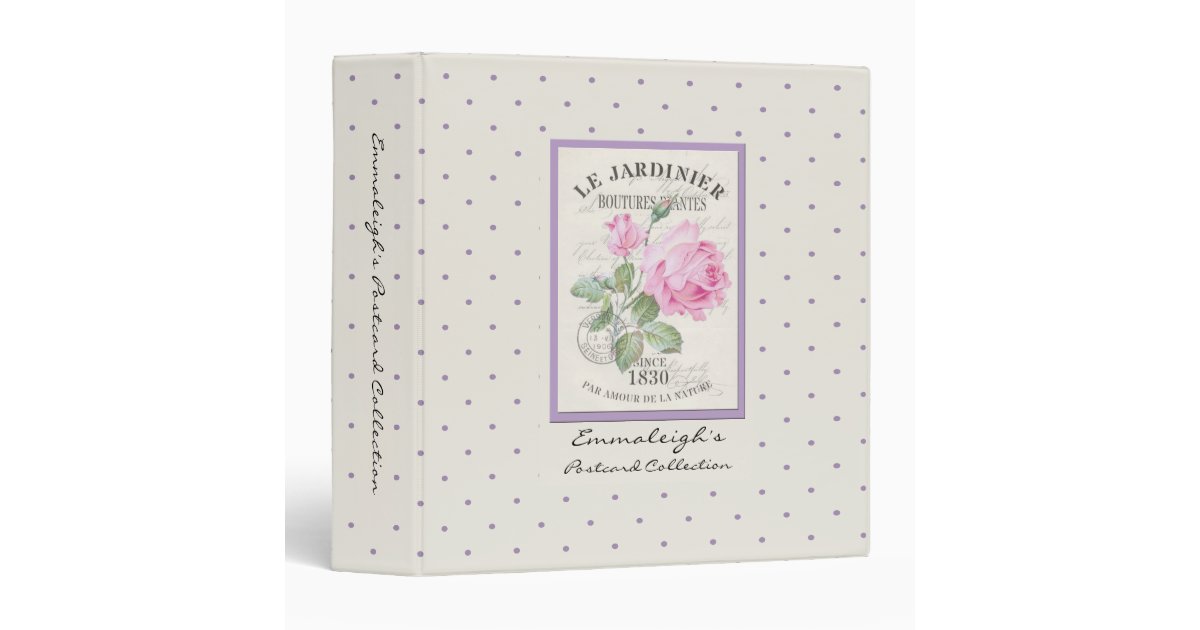 Vintage Postcard Collectors Album 3 Ring Binder Zazzle