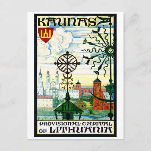 Vintage postcard for Kaunas Lithuania