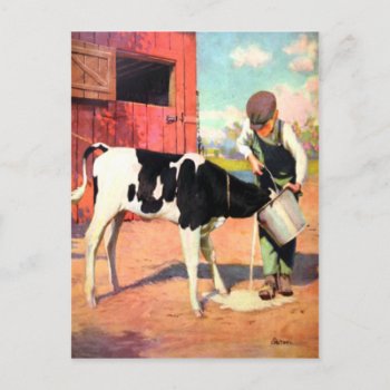 Vintage Postcard From The Old Farm by cardland at Zazzle