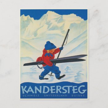 Vintage Postcard From The Swiss Alps by cardland at Zazzle