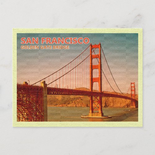 Vintage Postcard Golden Gate Bridge San Francisco