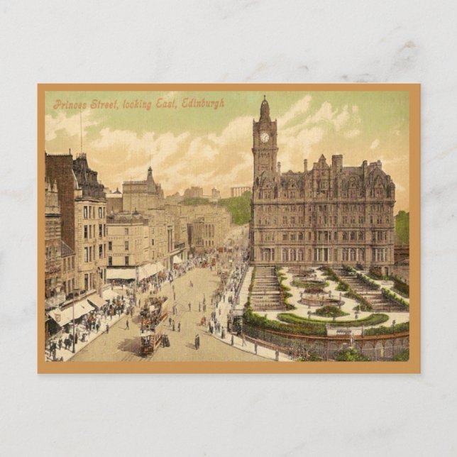 Vintage Postcard of Princes Street, Edinburgh (Front)