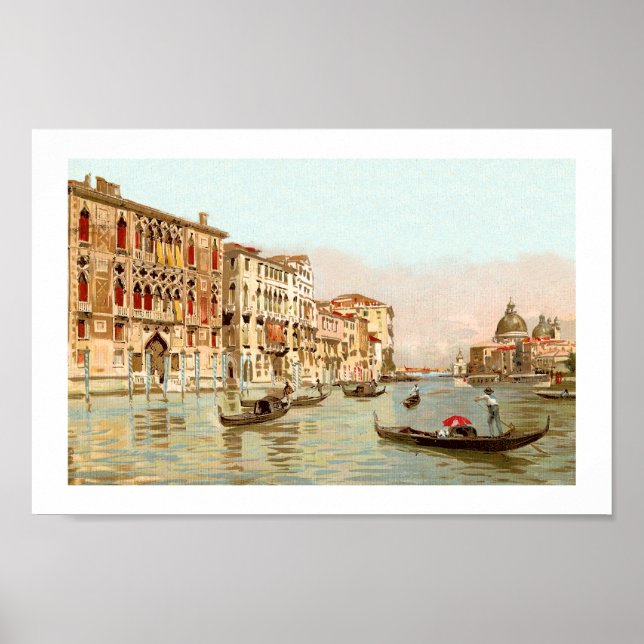 Vintage Postcard Palazzo Franchetti Venezia Venice Poster (Front)