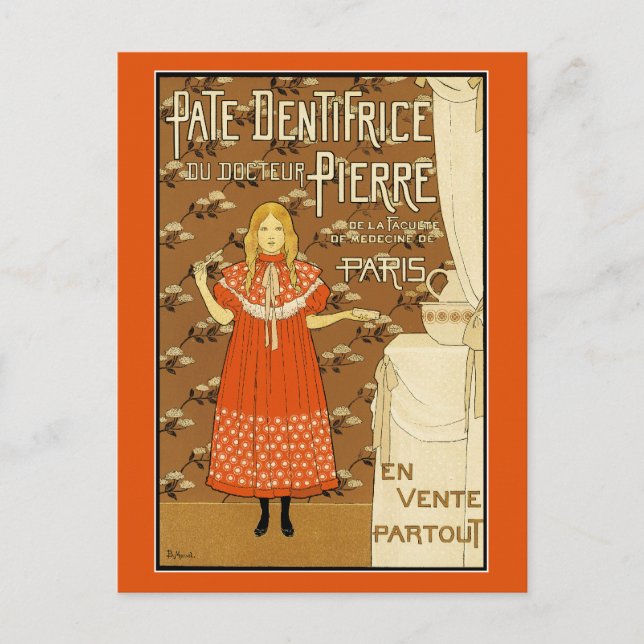 Vintage Postcard:  Pate Dentifrice Postcard (Front)