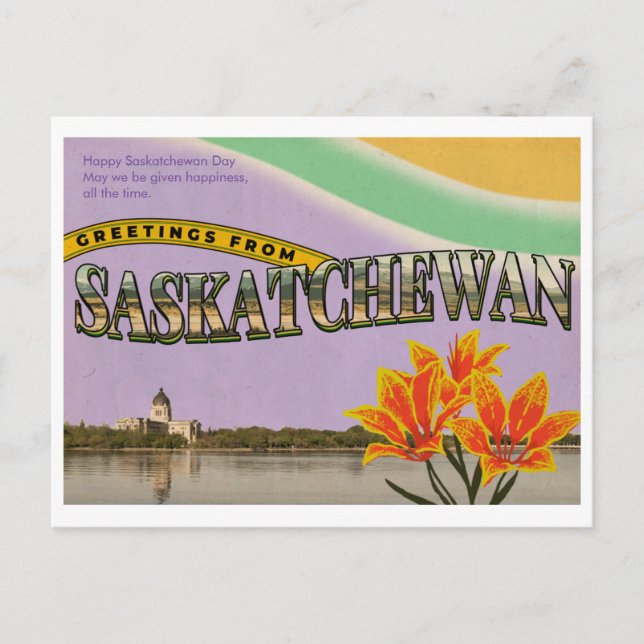 Vintage Postcard ( Special of Saskatchewan Day) (Front)