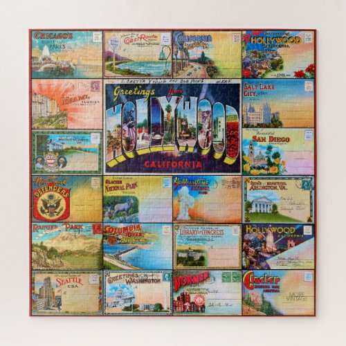 VINTAGE POSTCARD THEME  JIGSAW PUZZLE