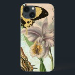Vintage Postcard with Butterflies and Flowers iPhone 13 Case<br><div class="desc">This print of a vintage postcard with lavender flowers and colorful butterflies was created by Vision Studio. A great piece that would amazing on any wall. Order yours today!</div>