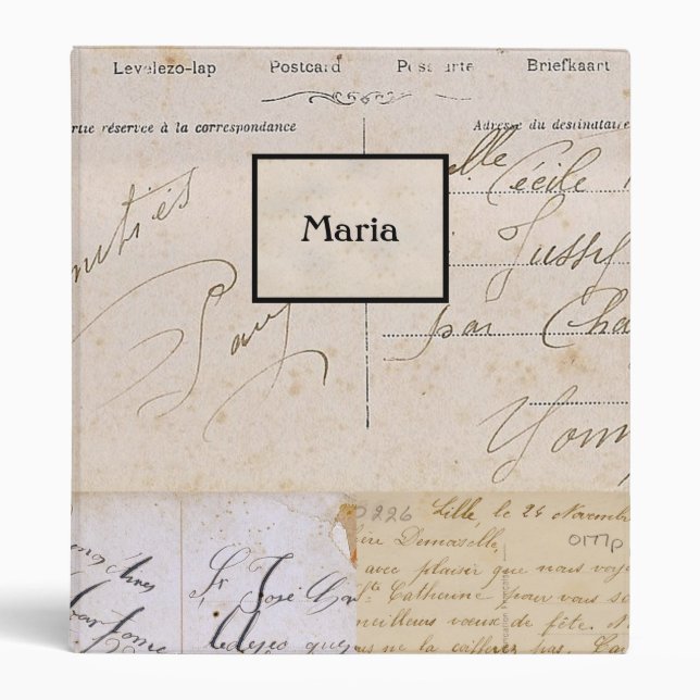 Vintage Postcards 3 Ring Binder (Front)