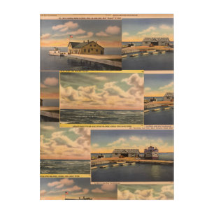 Vintage Postcards "Kelley's Island" Acrylic Art