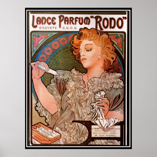 Vintage Poster Alphonse Mucha Perfume Ad (Front)