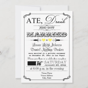 Vintage Poster and Chalkboard Wedding Invitation 7