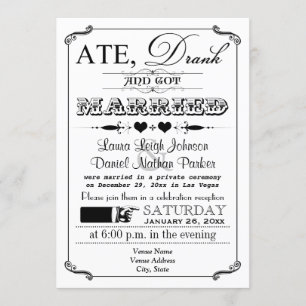 Vintage Poster and Chalkboard Wedding Invitation 9