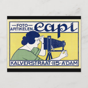 Vintage Poster Art of Old Camera By Johann Georg Postcard
