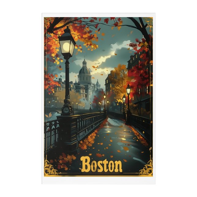 Vintage Poster - "Boston" Acrylic Print (Front)