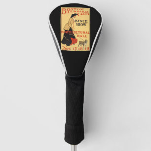 Vintage Poster Boston Terrier Club Bench Show Golf Head Cover