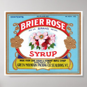 Vintage Poster - Brier Rose Syrup