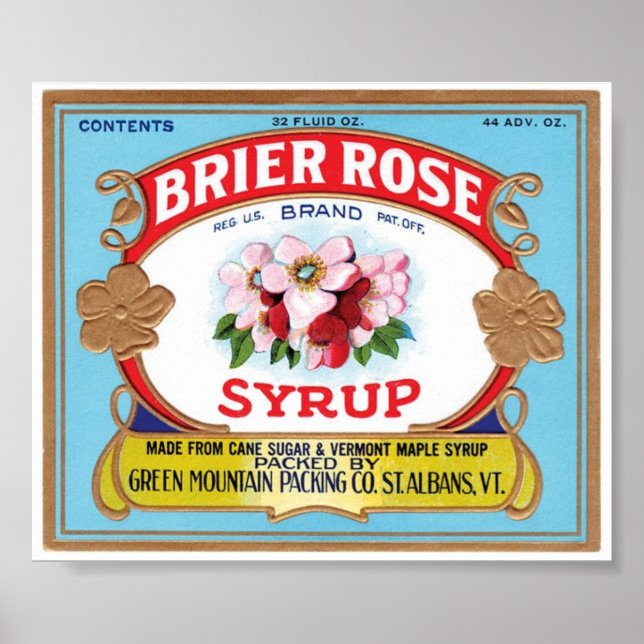 Vintage Poster - Brier Rose Syrup (Front)