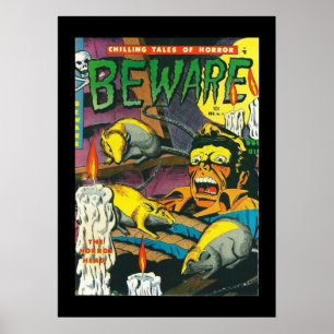 Vintage Poster Comic Book Covers Beware