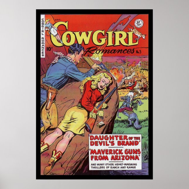 Vintage Poster Comic Book Covers Cowgirl (Front)
