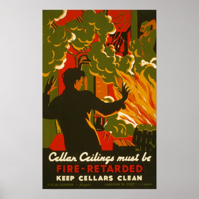 Vintage Poster - Fire Safety - POSTER (Front)