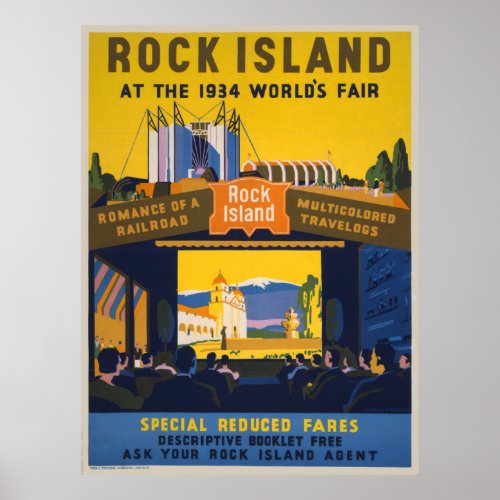 Vintage Poster For 1933-34 Chicago World's Fair