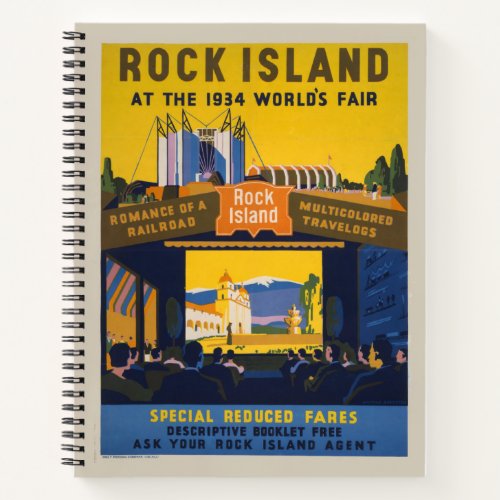 Vintage Poster For 1933_34 Chicago Worlds Fair Notebook
