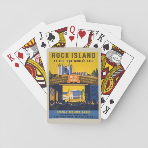 Vintage Poster For 1933_34 Chicago Worlds Fair Poker Cards