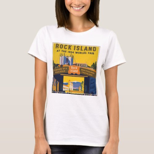 Vintage Poster For 1933_34 Chicago Worlds Fair T_Shirt