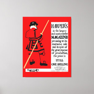 Vintage Poster Harper's Magazine Beefeater Canvas Print