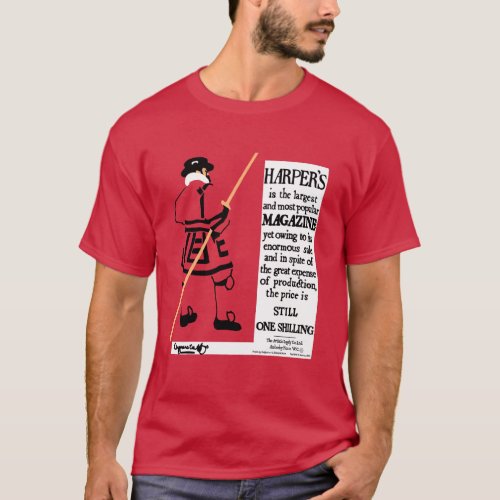 Vintage Poster Harpers Magazine Beefeater T_Shirt
